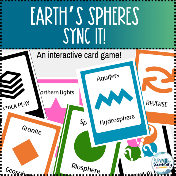 Sync It! Earth’s Systems and Interactions Review Card Game
