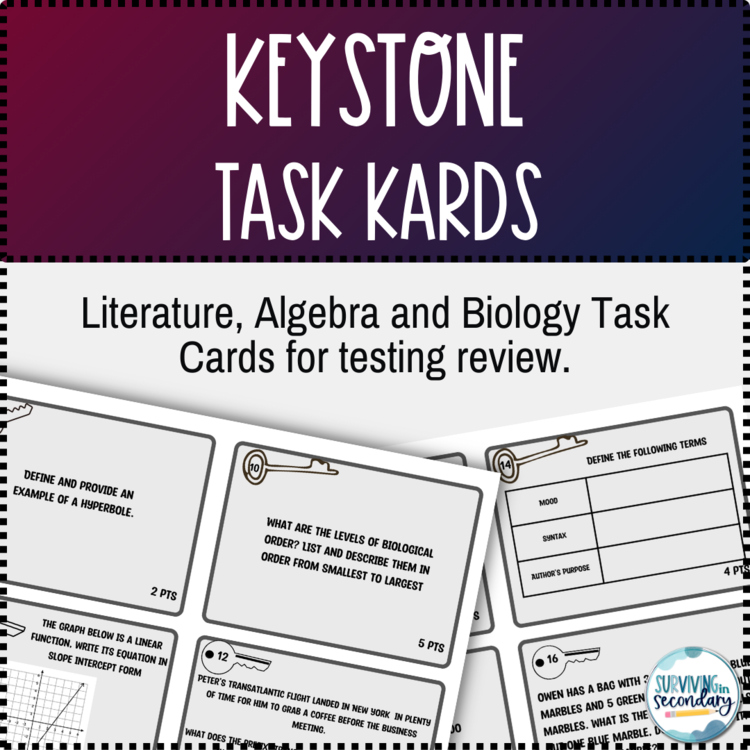 Keystone Test Prep Task Cards