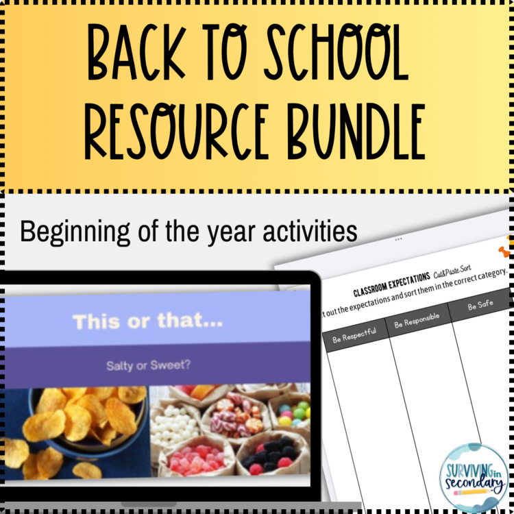 Back to School Resource Bundle - Print and Digital Ice Breaker Activities