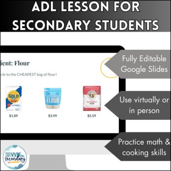 Activities of Daily Living: Recipe Math Interactive Slides BUNDLE!, image 2