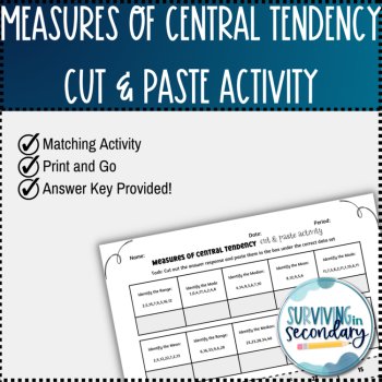 Measures of Central Tendency Cut & Paste Activity, image 2