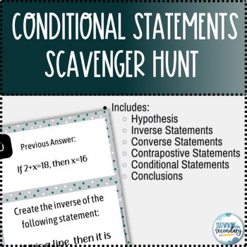 Conditional Statements Scavenger Hunt - Inverse, Converse, Contrapositive + more, image 2