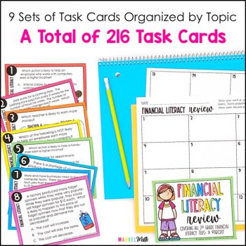 3rd Grade Math TEKS STAAR Review Task Card Bundle - Print, image 2