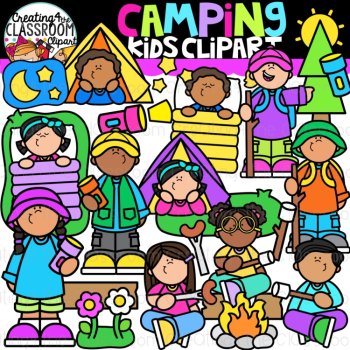 Camping Clipart Bundle | Camping Clip Art for Activities and Worksheets, image 3
