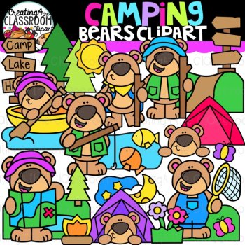 Camping Clipart Bundle | Camping Clip Art for Activities and Worksheets, image 4
