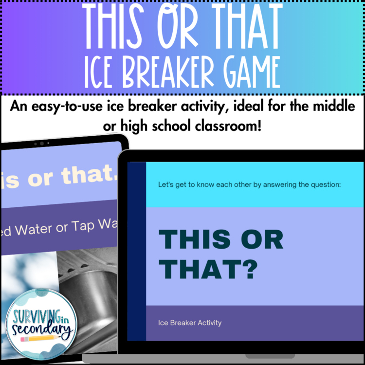 This or That Icebreaker Activity - Perfect for Back-to-School!