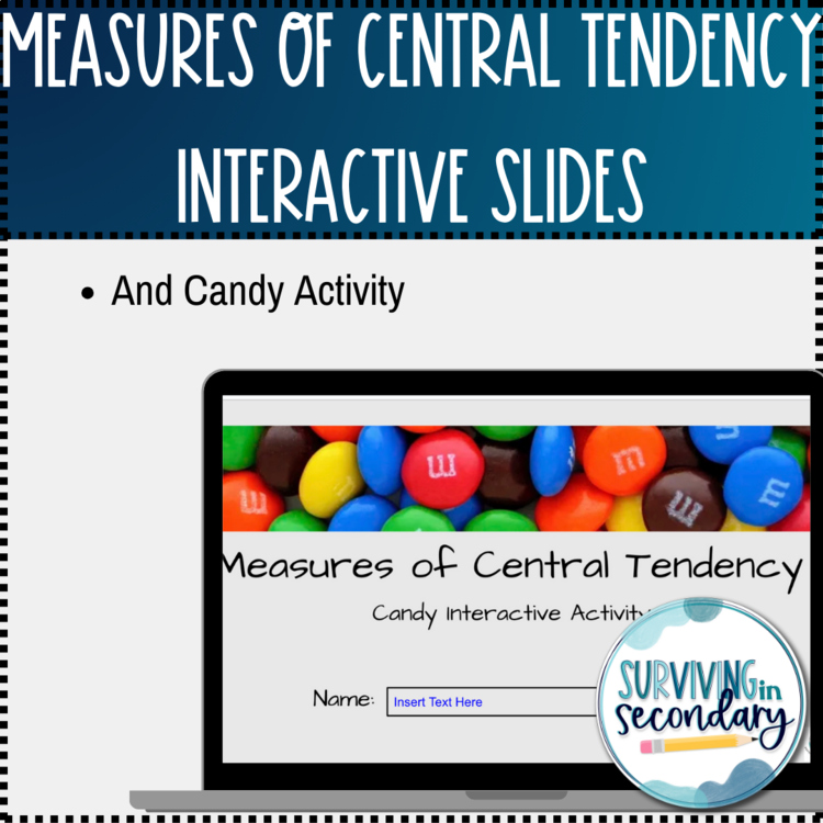 Measures of Central Tendency Candy Math Interactive Slides