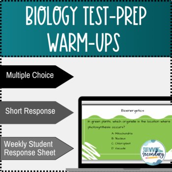 Biology Bell Ringer Warm Ups for State-Test Prep, image 2