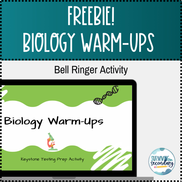 Freebie! Biology Warm-ups/Bell Ringers for State Testing Prep