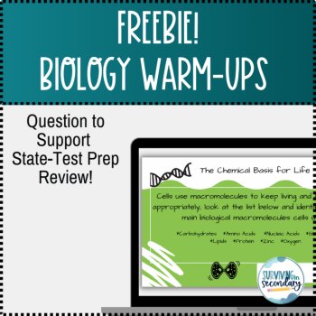 Freebie! Biology Warm-ups/Bell Ringers for State Testing Prep, image 2