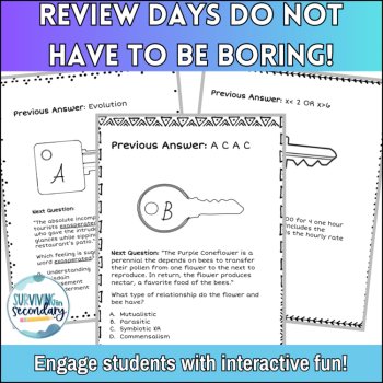 Keystone Prep Scavenger Hunt - Literature, Algebra, and Biology Test Review, image 2