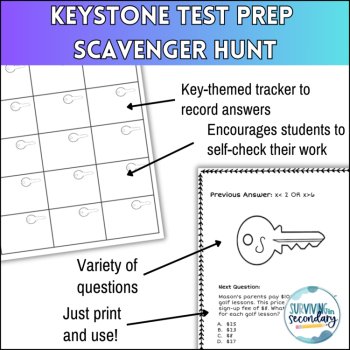 Keystone Prep Scavenger Hunt - Literature, Algebra, and Biology Test Review, image 3