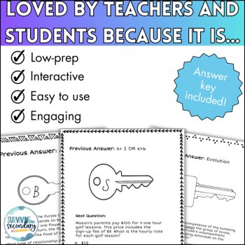 Keystone Prep Scavenger Hunt - Literature, Algebra, and Biology Test Review, image 4