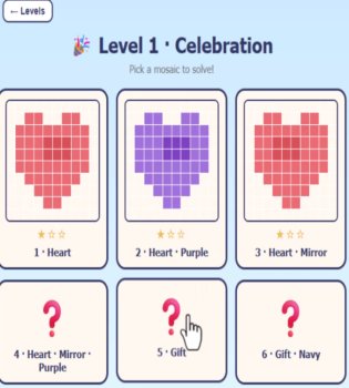 Multiplication Mosaic Games – Html education game | 100 Color-by-Answer, image 2