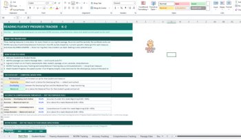 Reading Fluency Progress Tracker K-2 | WCPM, Accuracy & Comprehension | Editable, image 2