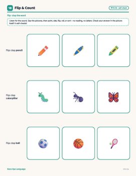 Kindergarten Language Games | Print-and-Go | Rhyming, Syllables, Compound Words, image 3