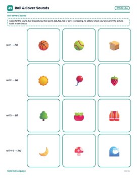 Kindergarten Language Games | Print-and-Go | Rhyming, Syllables, Compound Words, image 4