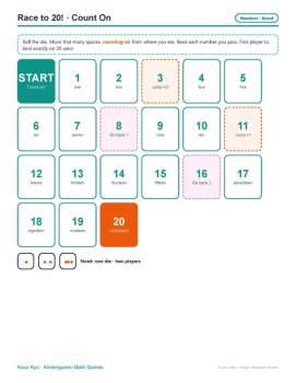 Kindergarten Math Games | 46 Print-and-Go student games + teacher guide + answer, image 2