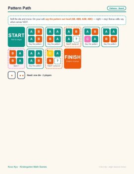 Kindergarten Math Games | 46 Print-and-Go student games + teacher guide + answer, image 4