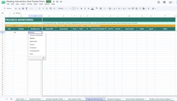 Reading Intervention & Goal Tracker K–2 | Excel + Google Sheets + PDF, image 2