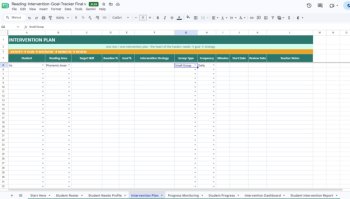Reading Intervention & Goal Tracker K–2 | Excel + Google Sheets + PDF, image 4