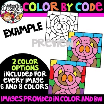 CVC Short O Color By Code Clipart {Short I clipart}, image 2