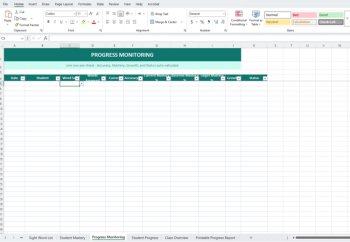 Sight Word Mastery Tracker K–2 | Excel + Google Sheets + PDF, image 3