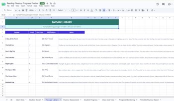 Reading Fluency Progress Tracker K–2 | Excel + Google Sheets + PDF, image 2