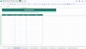 Reading Fluency Progress Tracker K–2 | Excel + Google Sheets + PDF, image 3