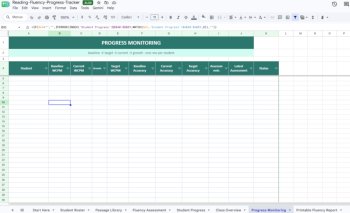 Reading Fluency Progress Tracker K–2 | Excel + Google Sheets + PDF, image 4