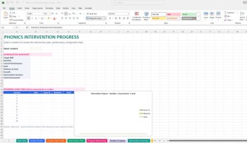 Phonics Intervention Progress Tracker K–2 | Excel + PDF, image 3