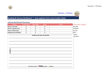 Reading & Literacy Tracker | Phonics, Fluency & Comprehension | Editable Excel, image 3