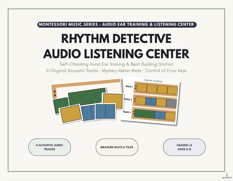 Rhythm Ear Training Audio QR Listening Center | Note Values | Montessori Music