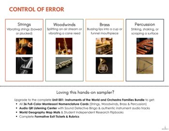 FREE Instrument Families Sorting Sampler | 3-Part Cards & Cut-and-Paste Mat, image 4