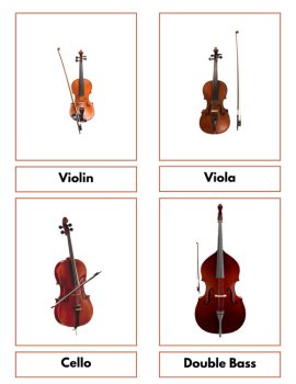 Orchestra Families Shelf Work | Montessori Instrument 3-Part Cards, image 2