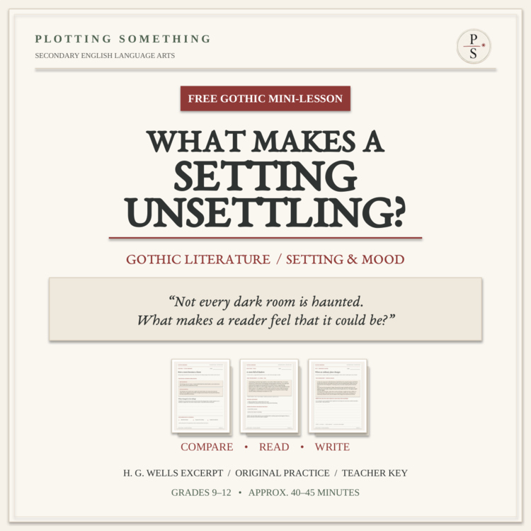 FREE Gothic Literature Mini-Lesson | Setting & Mood Close Reading | Grades 9–12