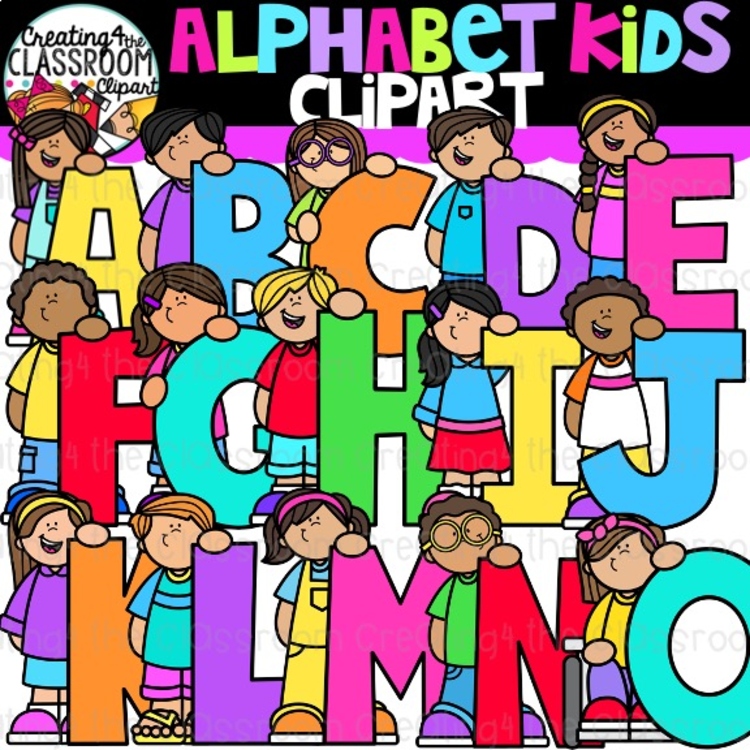Alphabet Kids Clipart {Alphabet letter Clipart}