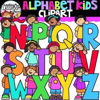 Alphabet Kids Clipart {Alphabet letter Clipart}, image 2