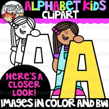 Alphabet Kids Clipart {Alphabet letter Clipart}, image 3