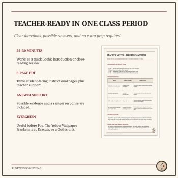 Gothic Literature FREE Activity | Poe Close Reading & Gothic Elements, image 4