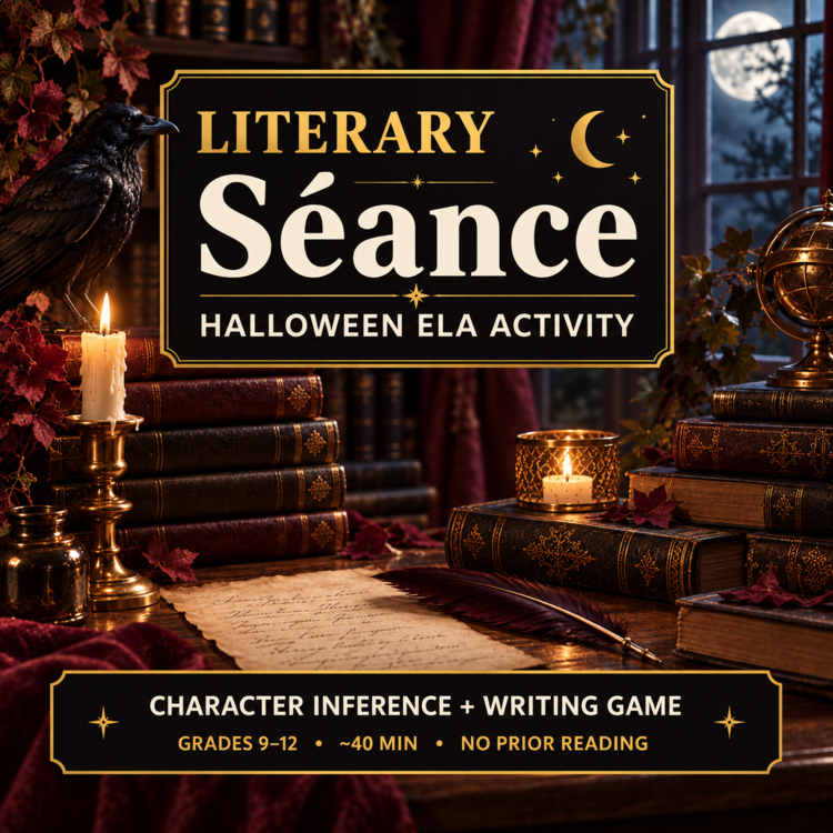 Literary Séance | Halloween ELA Activity | Character Inference & Writing Game