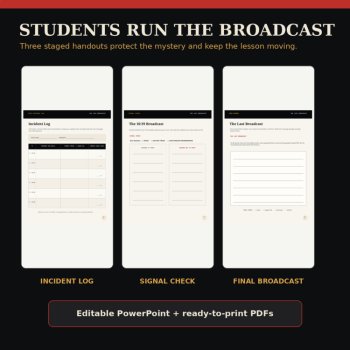 The Last Broadcast | Halloween ELA Activity | Inference & Suspense Simulation, image 3