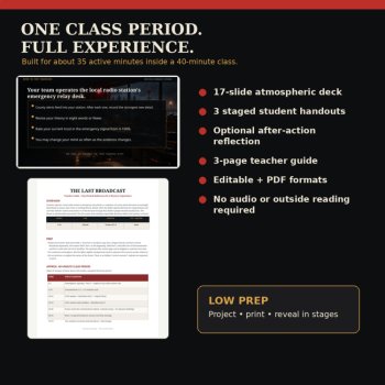 The Last Broadcast | Halloween ELA Activity | Inference & Suspense Simulation, image 4