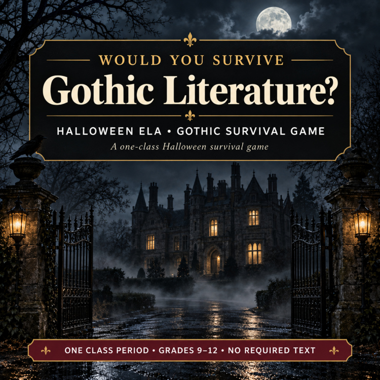 Would You Survive Gothic Literature? | Halloween ELA Activity | Gothic Game