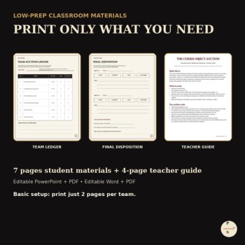 Cursed Object Auction | Halloween ELA Activity | Gothic Creative Thinking Game, image 4