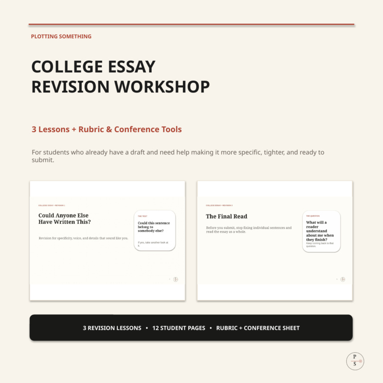 College Essay Revision Workshop | Personal Statement Editing