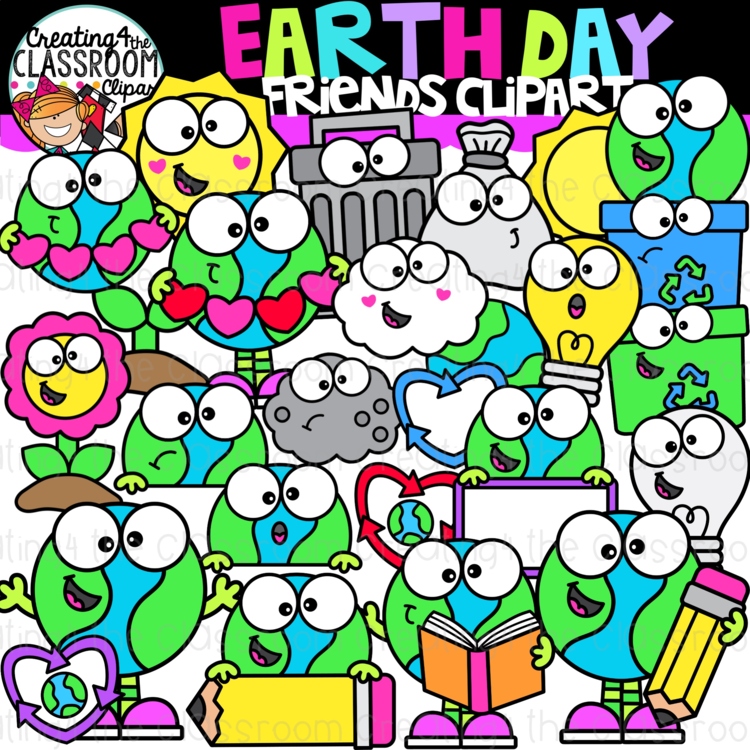 Earth Day Friends Clipart {Earth Day Clipart}