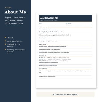 First Day of School Activities | All About Me + Letter of Introduction | ELA, image 2
