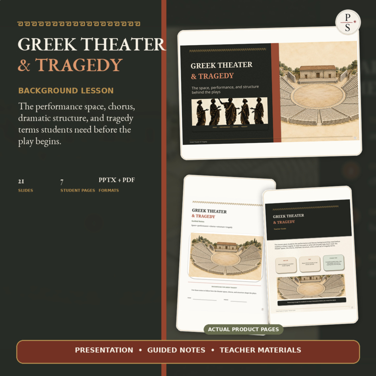 Greek Theater & Tragedy Background | PowerPoint, Guided Notes & Teacher Guide