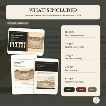 Greek Theater & Tragedy Background | PowerPoint, Guided Notes & Teacher Guide, image 4